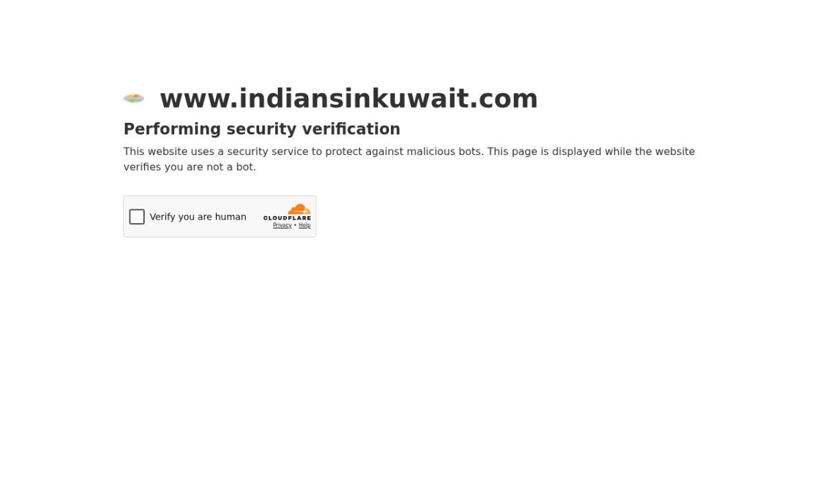 IndiansinKuwait — لقطة من الموقع الرسمي
